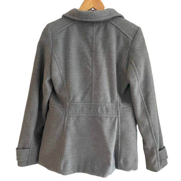 Women's H&M Gray Belted Peacoat Size 4 - Picture 2 of 8